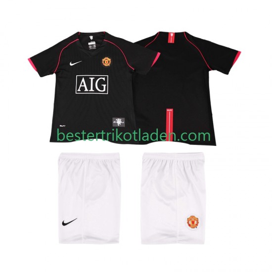 Fußballtrikot Manchester United 2007 Retro Auswärts Trikot Away 2008 Kurzarm für Kinder