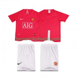 Fußballtrikot Manchester United Premier League 2007 Retro Heim Trikot Home 2008 Kurzarm für Kinder