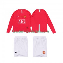 Fußballtrikot Manchester United Premier League 2009 Retro Heim Trikot Home 2008 Langarm für Kinder