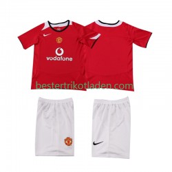 Fußballtrikot Manchester United 2005 Retro Heim Trikot Home 2006 Kurzarm für Kinder