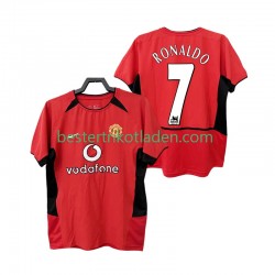 Fußballtrikot Manchester United RONALDO 7 2002 Retro Heim Trikot Home 2004 Kurzarm für Herren