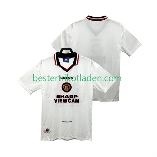 Fußballtrikot Manchester United 1996 1997 Retro Auswärts Trikot Away Kurzarm für Herren
