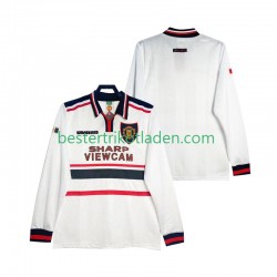 Fußballtrikot Manchester United 1998 Retro Auswärts Trikot Away 1999 Langarm für Herren