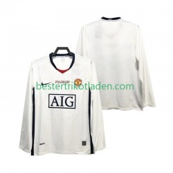 Fußballtrikot Manchester United Champions League 2009 Retro Auswärts Trikot Away 2008 Langarm für Herren