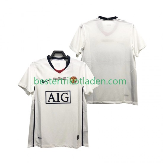 Fußballtrikot Manchester United Champions League 2009 Retro Auswärts Trikot Away 2008 Kurzarm für Herren