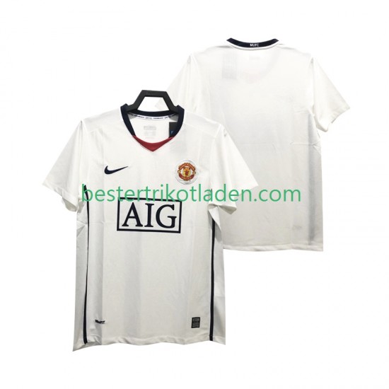 Fußballtrikot Manchester United Premier League 2009 Retro Auswärts Trikot Away 2008 Kurzarm für Herren