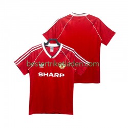 Fußballtrikot Manchester United 1988 1990 Retro Heim Trikot Home Kurzarm für Herren