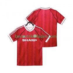 Fußballtrikot Manchester United 1990 1992 Retro Heim Trikot Home Kurzarm für Herren