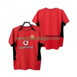 Fußballtrikot Manchester United 2002 Retro Heim Trikot Home 2004 Kurzarm für Herren