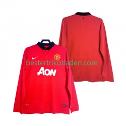 Fußballtrikot Manchester United 2013 2014 Retro Heim Trikot Home Langarm für Herren