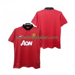 Fußballtrikot Manchester United 2013 2014 Retro Heim Trikot Home Kurzarm für Herren
