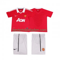 Fußballtrikot Manchester United Retro Heim Trikot Home 2011 2010 Kurzarm für Kinder