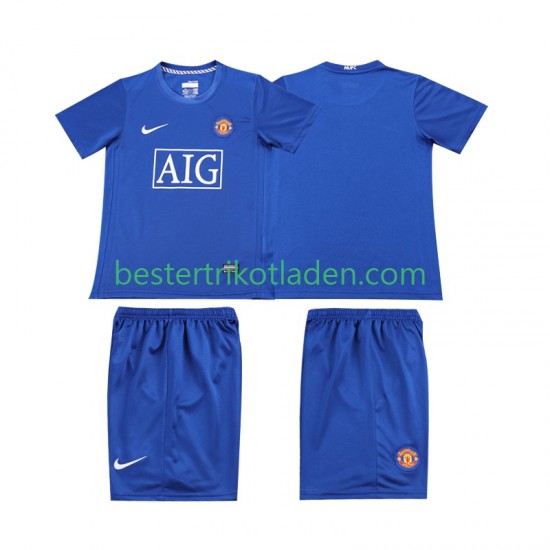 Fußballtrikot Manchester United 2009 Retro Ausweich Trikot 3rd 2008 Kurzarm für Kinder