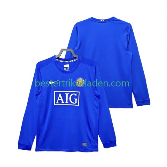 Fußballtrikot Manchester United 2009 Retro Ausweich Trikot 3rd 2008 Langarm für Herren