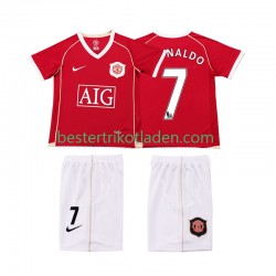 Fußballtrikot Manchester United Ronaldo 7 2007 Retro Heim Trikot Home 2006 Kurzarm für Kinder
