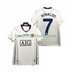 Fußballtrikot Manchester United Ronaldo 7 Champions League 2009 Retro Auswärts Trikot Away 2008 Kurzarm für Herren
