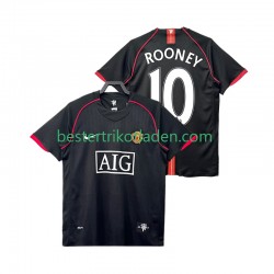 Fußballtrikot Manchester United Rooney 10 2007 Retro Auswärts Trikot Away 2008 Kurzarm für Herren