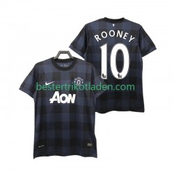 Fußballtrikot Manchester United Rooney 10 2013 2014 Retro Auswärts Trikot Away Kurzarm für Herren
