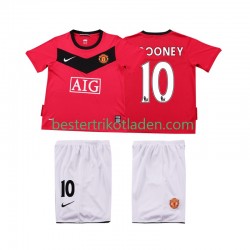 Fußballtrikot Manchester United Rooney 10 2009 Retro Heim Trikot Home 2010 Kurzarm für Kinder