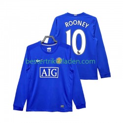 Fußballtrikot Manchester United Rooney 10 2009 Retro Ausweich Trikot 3rd 2008 Langarm für Herren