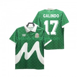 Fußballtrikot Mexiko GALINDO 17 1995 Retro Heim Trikot Home Kurzarm für Herren