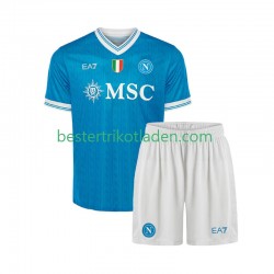 Fußballtrikot SSC Neapel Heim Trikot Home 2025-2026 Kurzarm für Kinder