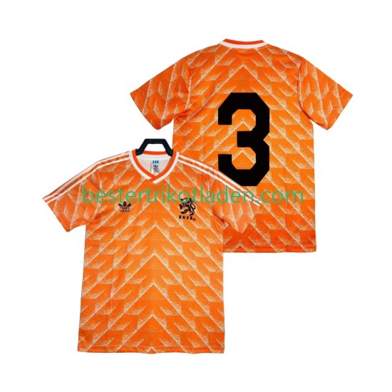 Fußballtrikot Niederlande 3 1988 Retro Heim Trikot Home Kurzarm für Herren