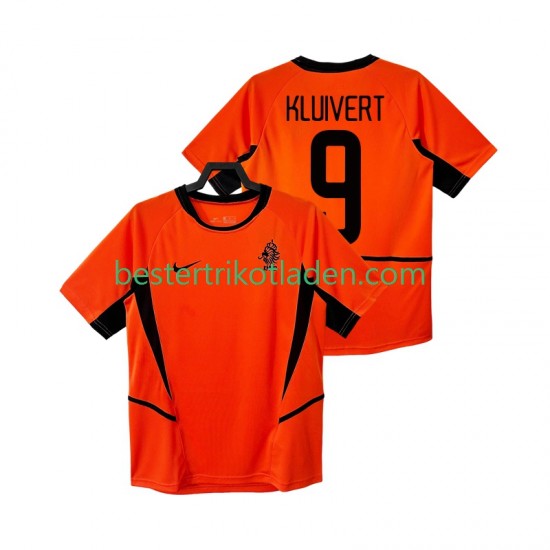 Fußballtrikot Niederlande KLUIVERT 9 2002 Retro Heim Trikot Home Kurzarm für Herren