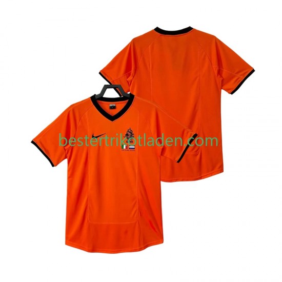 Fußballtrikot Niederlande 2000 Retro Heim Trikot Home Kurzarm für Herren