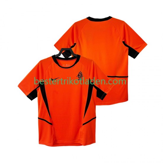 Fußballtrikot Niederlande 2002 Retro Heim Trikot Home Kurzarm für Herren