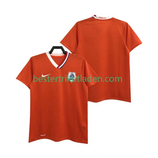 Fußballtrikot Niederlande Retro Heim Trikot Home 2008 Kurzarm für Herren
