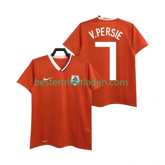 Fußballtrikot Niederlande Robin van Persie 7 Retro Heim Trikot Home 2008 Kurzarm für Herren