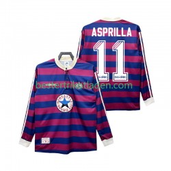 Fußballtrikot Newcastle United ASPRILLA 11 1995 1997 Retro Auswärts Trikot Away Langarm für Herren