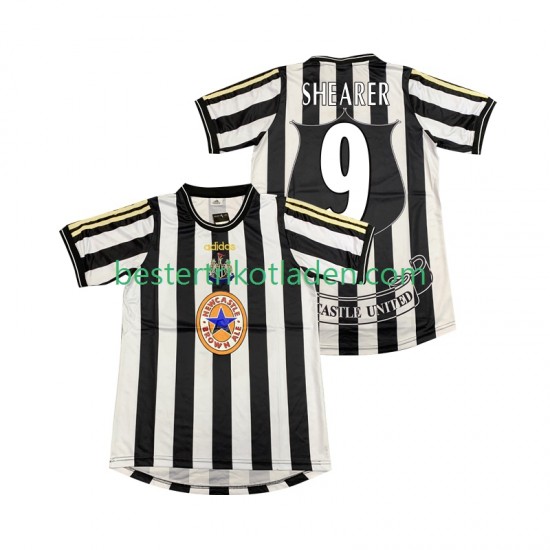 Fußballtrikot Newcastle United SHEARER 9 1997 Retro Heim Trikot Home 1999 Kurzarm für Herren