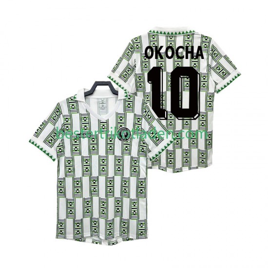 Fußballtrikot Nigeria OKOCHA 10 Retro Auswärts Trikot Away 1994 Kurzarm für Herren
