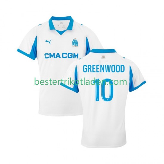 Fußballtrikot Olympique Marseille Mason Greenwood 10 Heim Trikot Home 2025-2026 Kurzarm für Herren