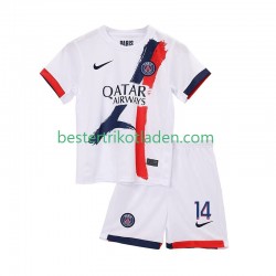 Fußballtrikot Paris Saint-Germain Desire Doue 14 Auswärts Trikot Away 2025-2026 Kurzarm für Kinder