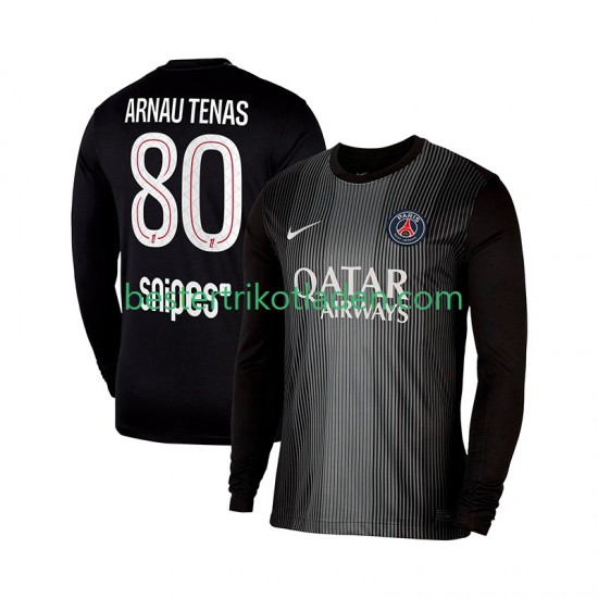 Fußballtrikot Paris Saint-Germain Arnau Tenas 80 Torwart Heim Trikot Home 2025-2026 Langarm für Herren