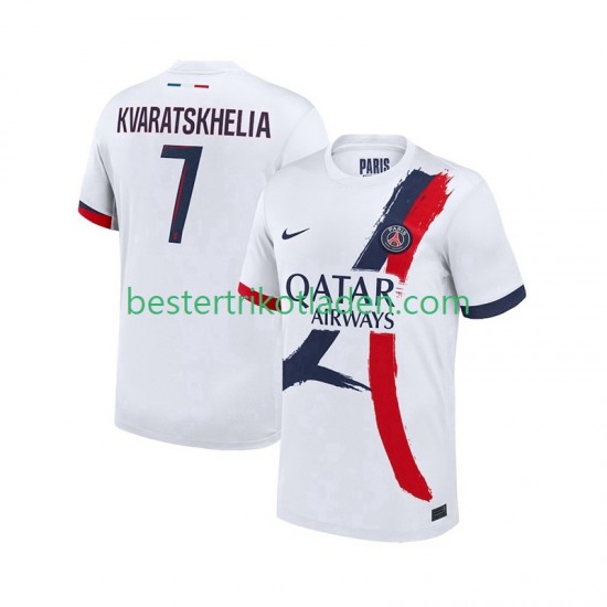 Fußballtrikot Paris Saint-Germain Khvicha Kvaratskhelia 7 Auswärts Trikot Away 2025-2026 Kurzarm für Herren