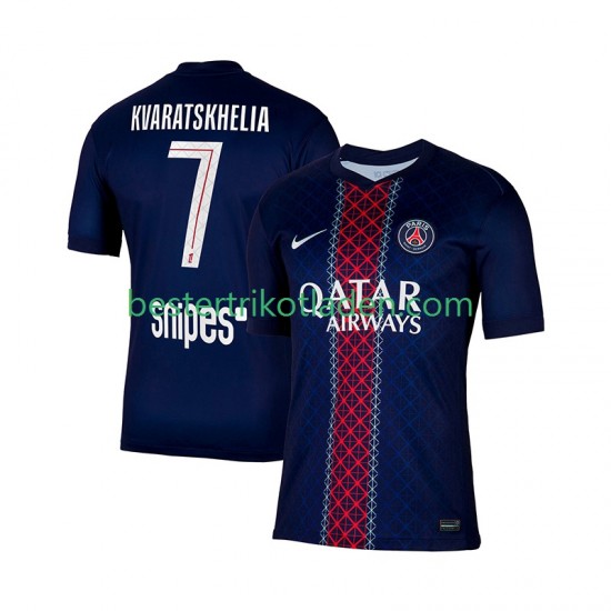 Fußballtrikot Paris Saint-Germain Khvicha Kvaratskhelia 7 Heim Trikot Home 2025-2026 Kurzarm für Herren