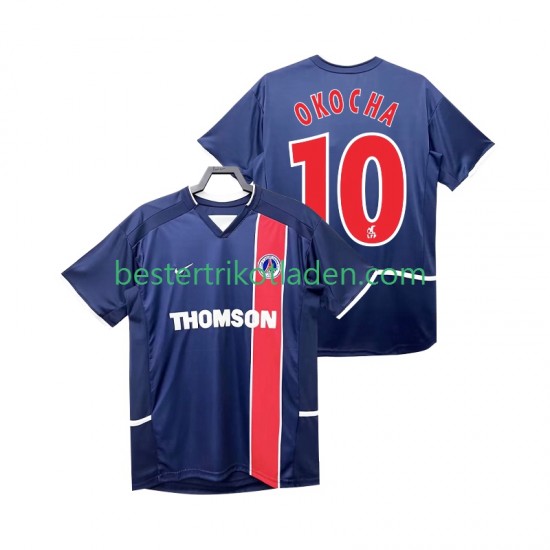 Fußballtrikot Paris Saint-Germain OKOCHA 10 2002 2003 Retro Heim Trikot Home Kurzarm für Herren