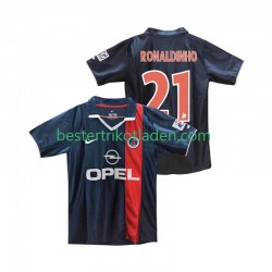 Fußballtrikot Paris Saint-Germain RONALDINHO 21 2001 2002 Retro Heim Trikot Home Kurzarm für Herren