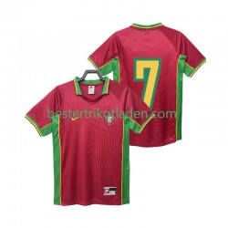 Fußballtrikot Portugal 7 1998 Retro Heim Trikot Home Kurzarm für Herren