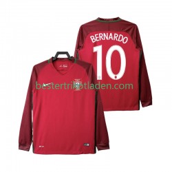 Fußballtrikot Portugal BERNARDO 10 2016 Retro Heim Trikot Home Langarm für Herren