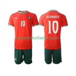Fußballtrikot Portugal Bernardo Silva 10 Heim Trikot Home 2025-2026 Kurzarm für Kinder
