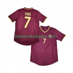 Fußballtrikot Portugal Figo 7 2000 Retro Heim Trikot Home Kurzarm für Herren
