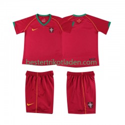 Fußballtrikot Portugal Retro Heim Trikot Home 2006 Kurzarm für Kinder