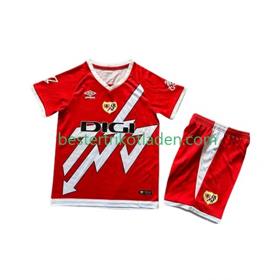 Fußballtrikot Rayo Vallecano Heim Trikot Home 2024-2025 Kurzarm für Kinder