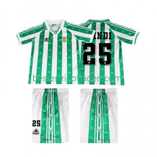 Fußballtrikot Betis Sevilla FINIDI 25 1996 1997 Retro Heim Trikot Home Kurzarm für Kinder