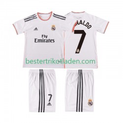 Fußballtrikot Real Madrid Cristiano Ronaldo 7 2013 2014 Retro Heim Trikot Home Kurzarm für Kinder